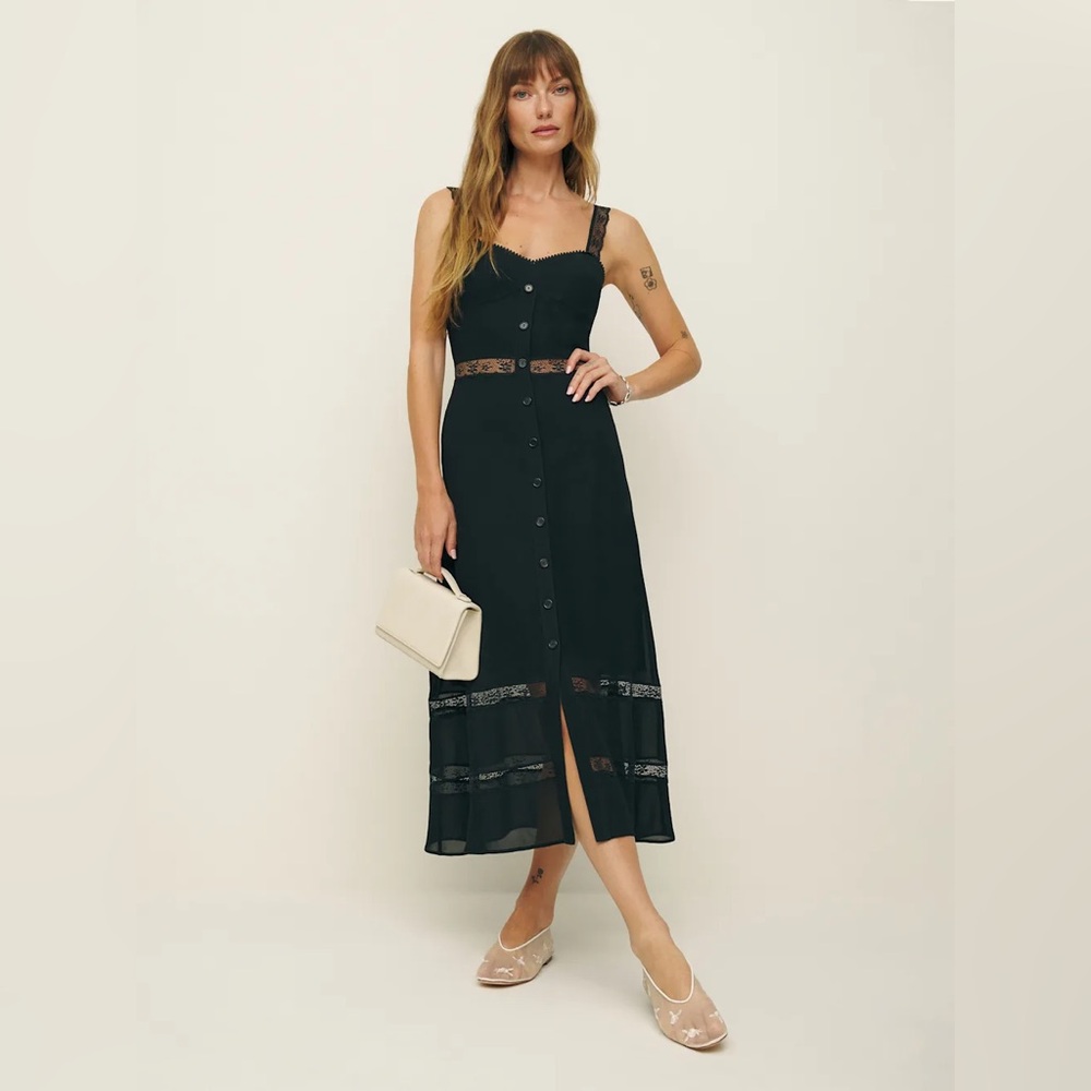 Reformation Wynton Dress in Black, Brand new without tags, never worn.
